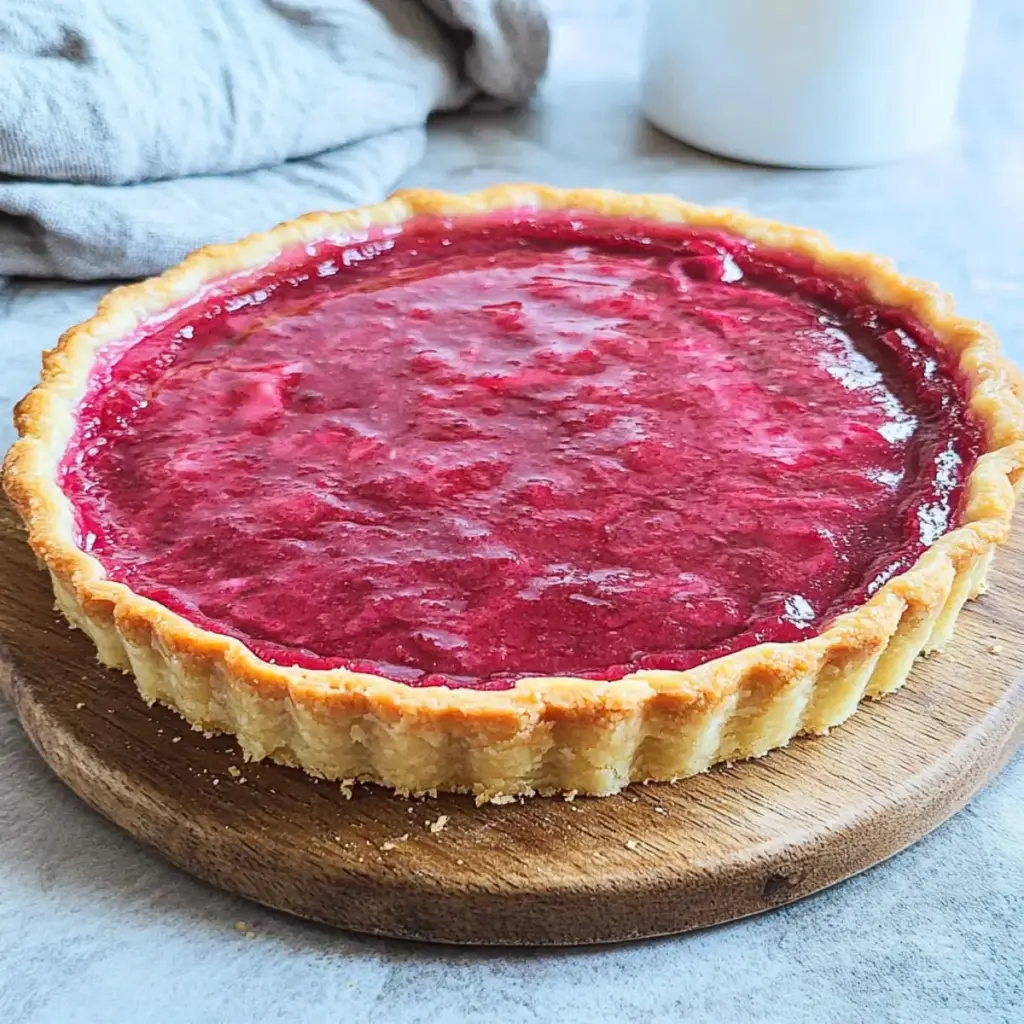 Rhubarb Tart with Custard