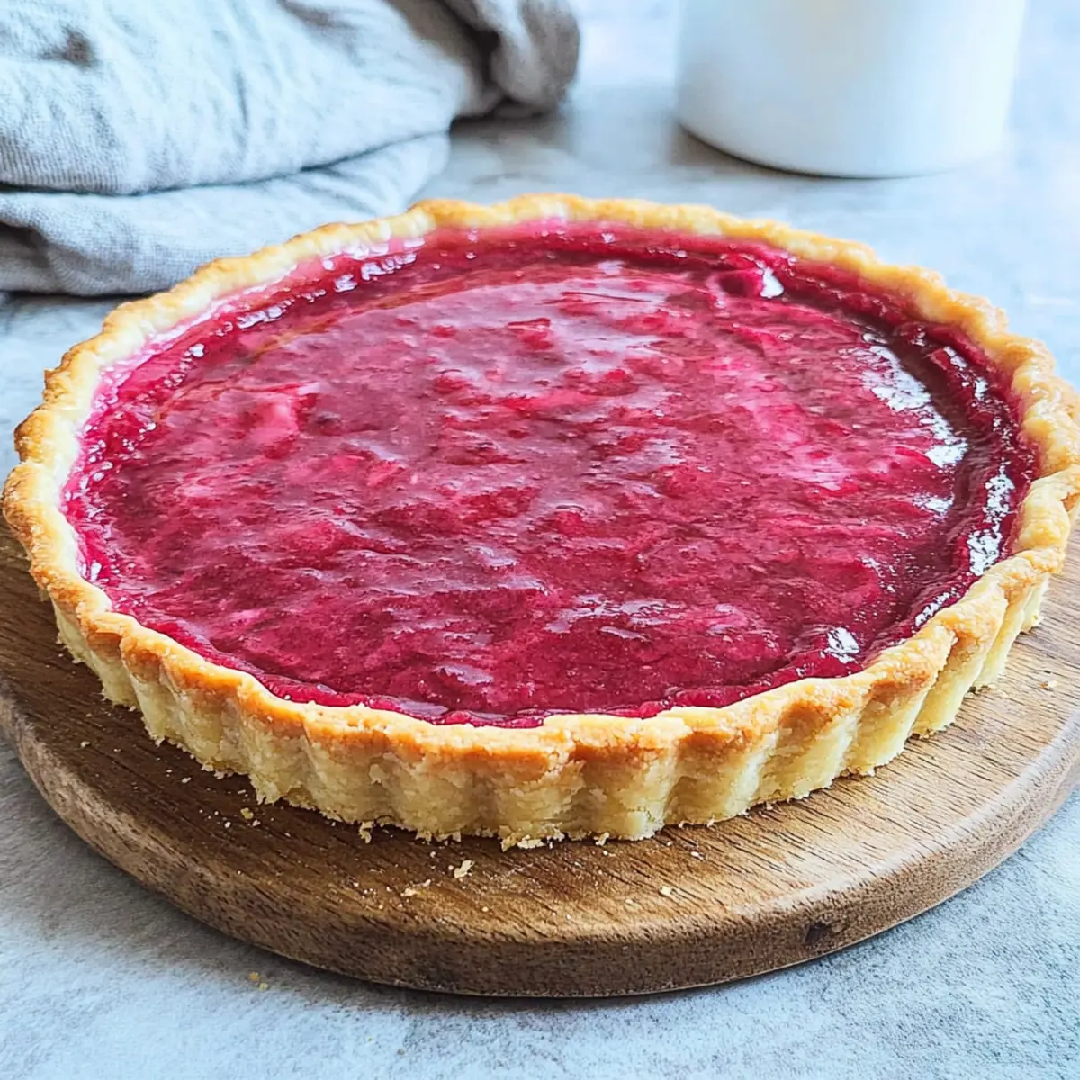 Rhubarb Tart with Custard