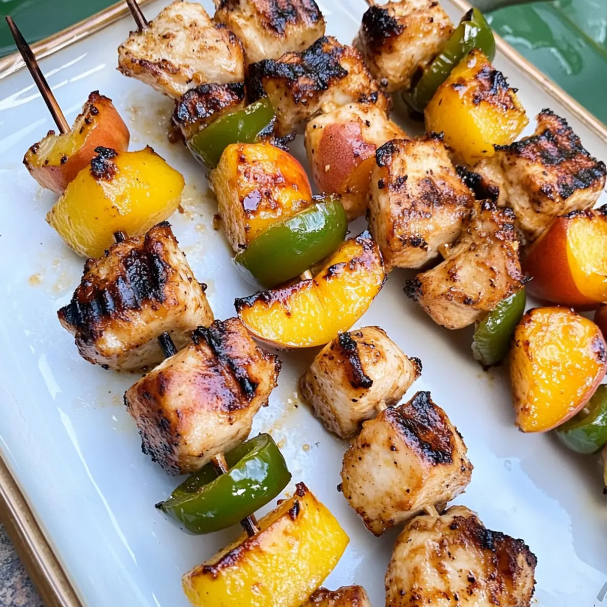 Jalapeno Peach Chicken Skewers