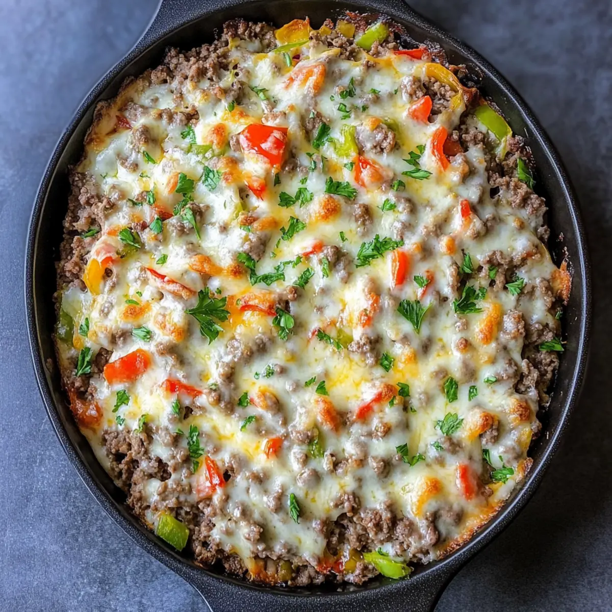 Philly Cheesesteak Casserole