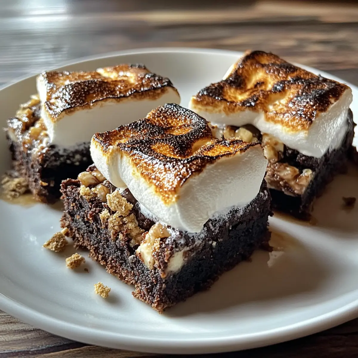 S’mores Brownies with Vanilla Bean Marshmallow
