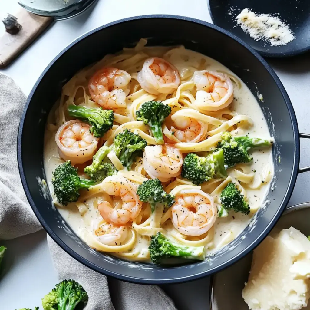 Creamy Shrimp and Broccoli Pasta