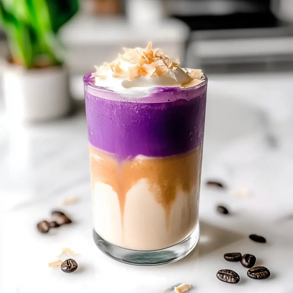 Iced Ube Coconut Macchiato