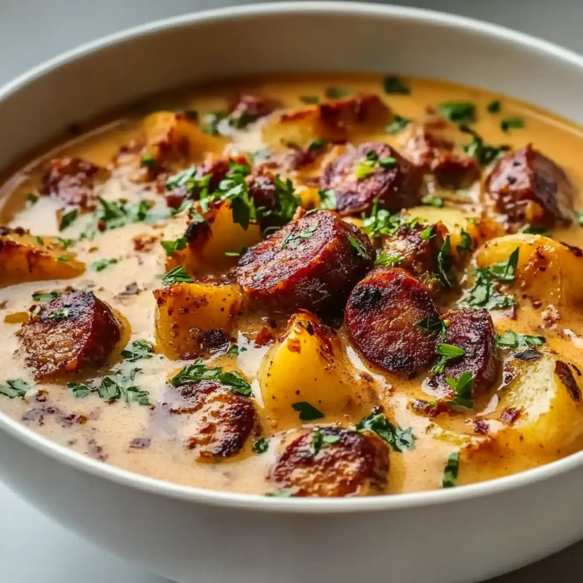 Cajun Potato Soup With Andouille Sausage