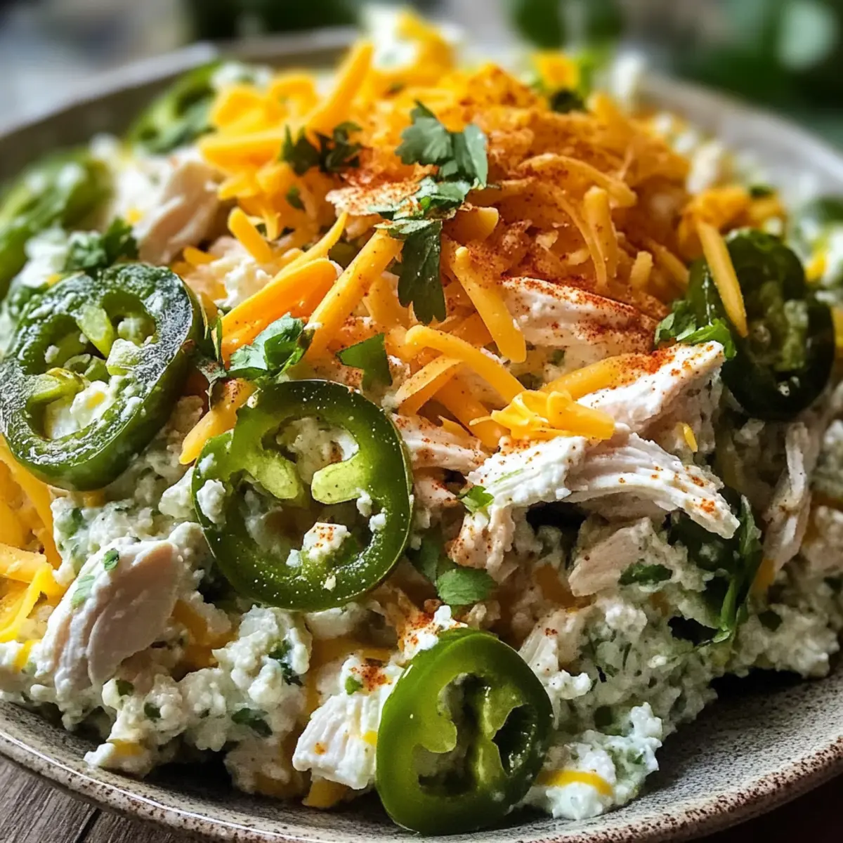 Spicy Jalapeno Popper Cottage Cheese Chicken Salad Delight