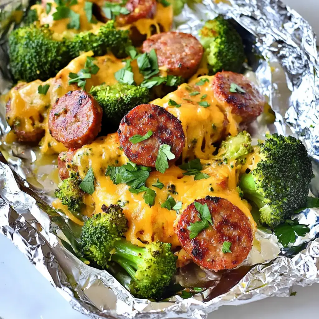 Sausage Broccoli Foil Packets