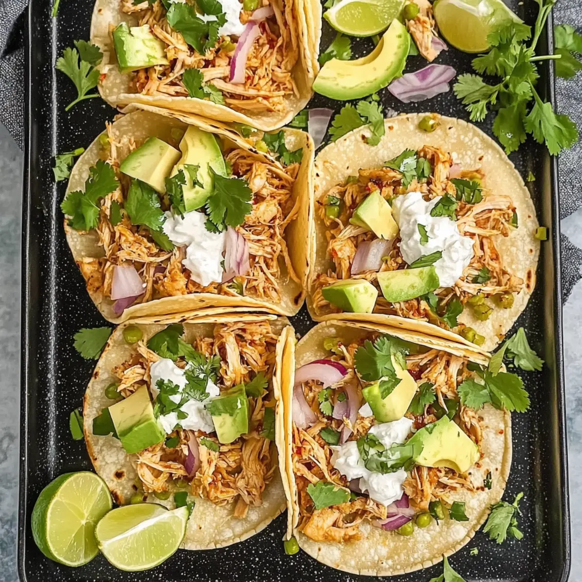 Healthy Crockpot Chicken Tacos