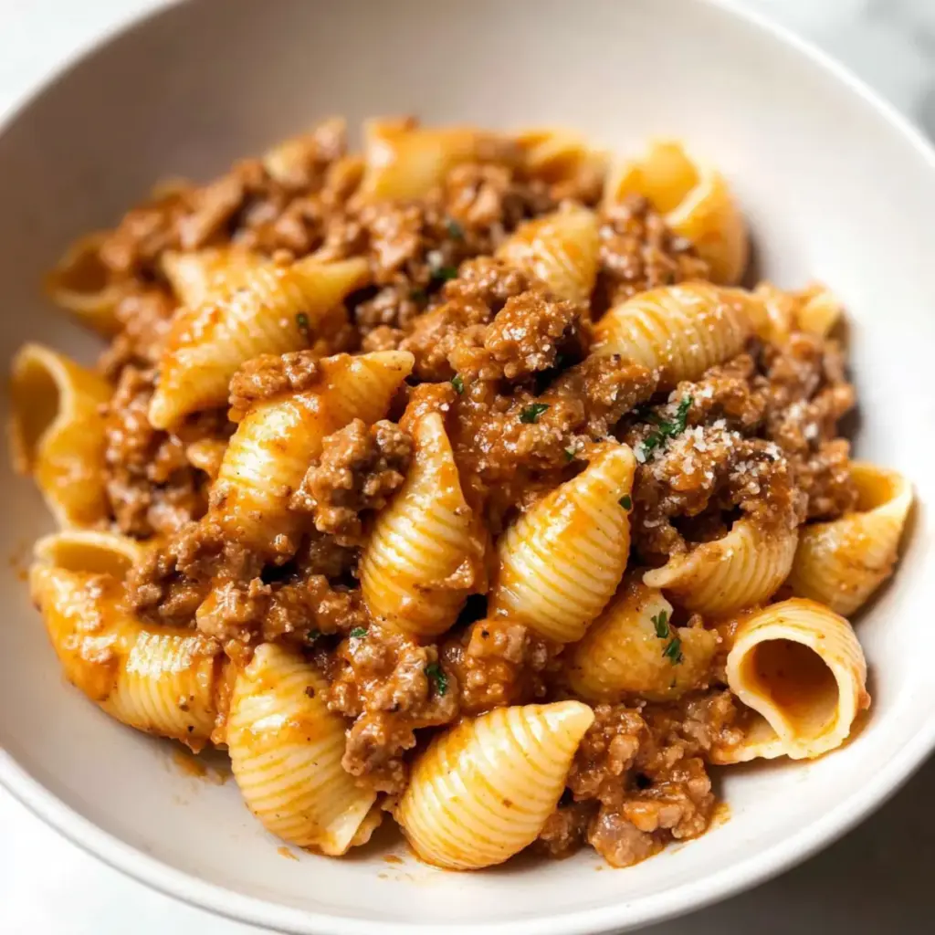 Creamy Beef and Shells