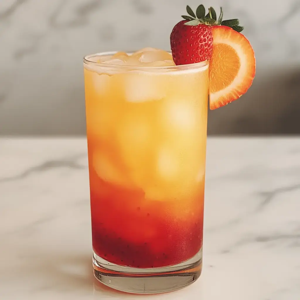 Strawberry Sunrise Mocktail