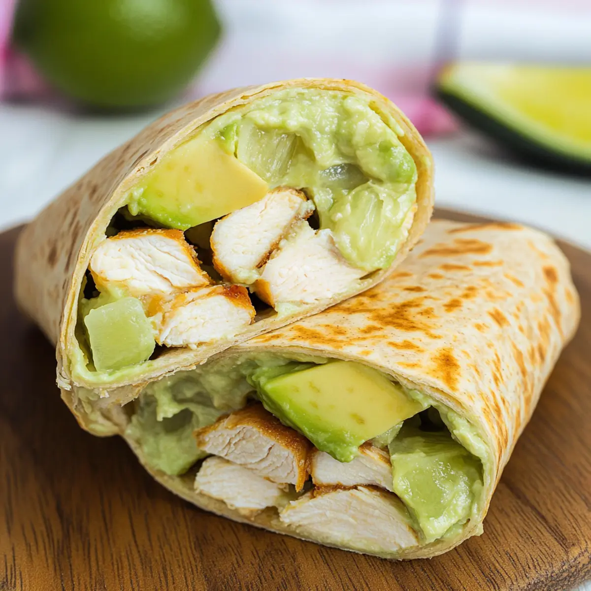 Avocado Chicken Wraps