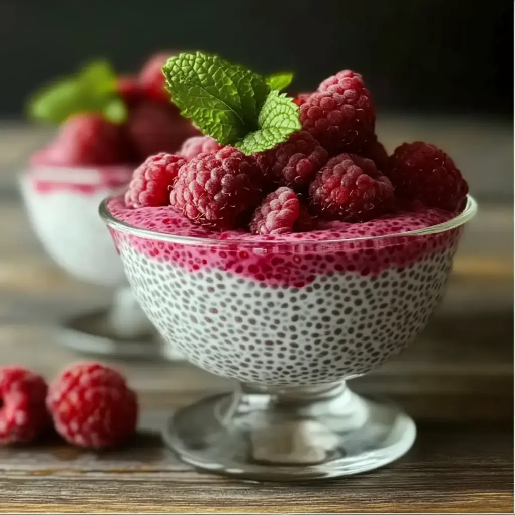 Vanilla Raspberry Chia Pudding