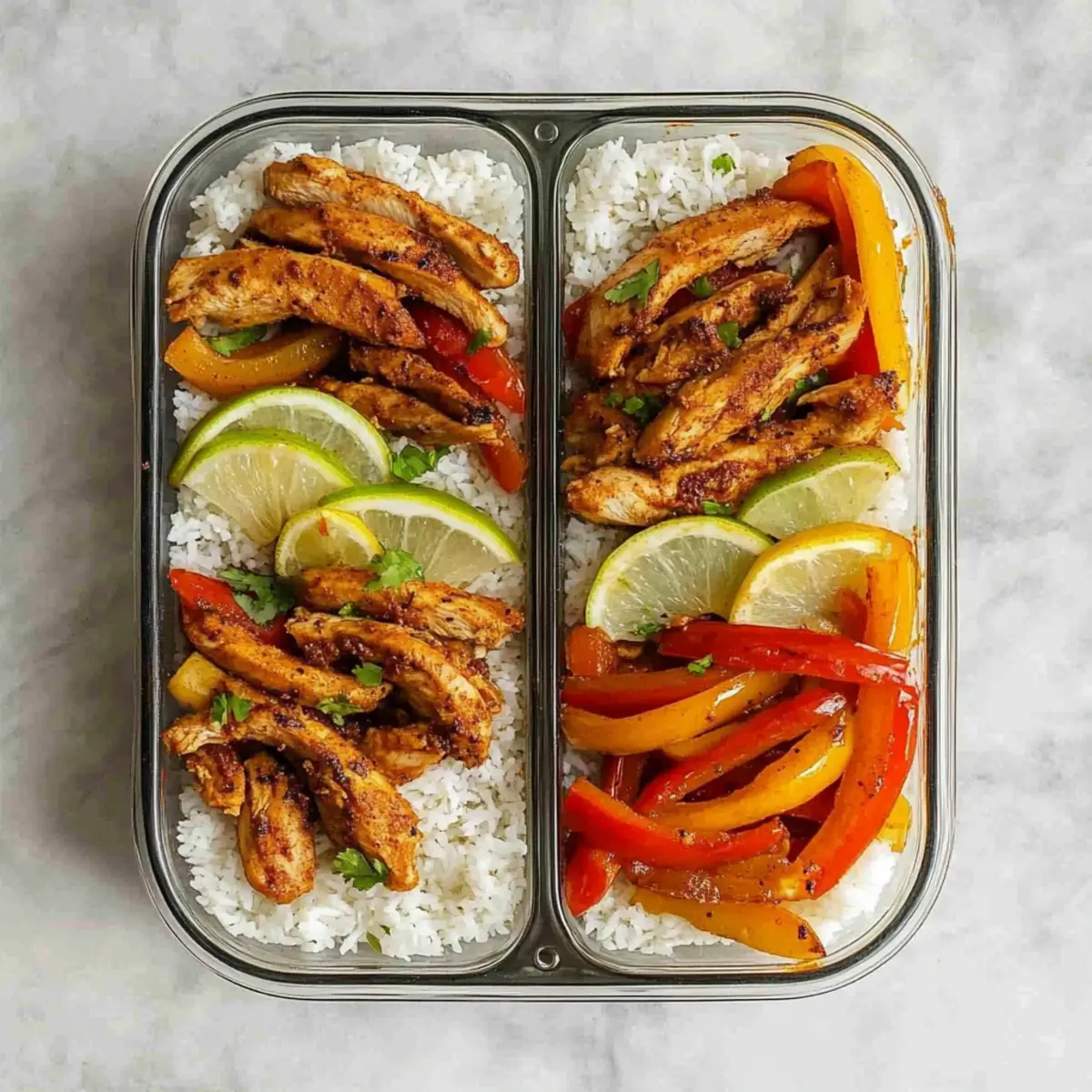 Chicken Fajita Meal Prep Bowls