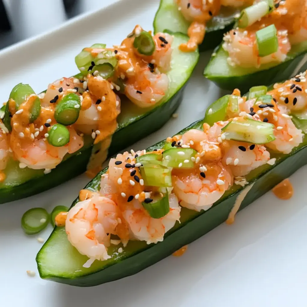 Shrimp Sushi Cucumber Boats with Oregon Bay Shrimp