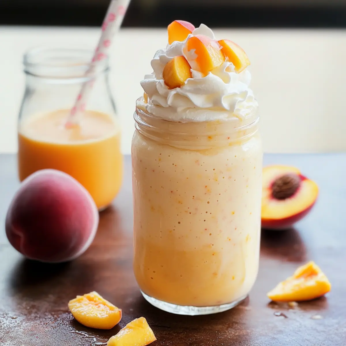 Creamy Peach Milkshake That Feels Like Summer in a Glass