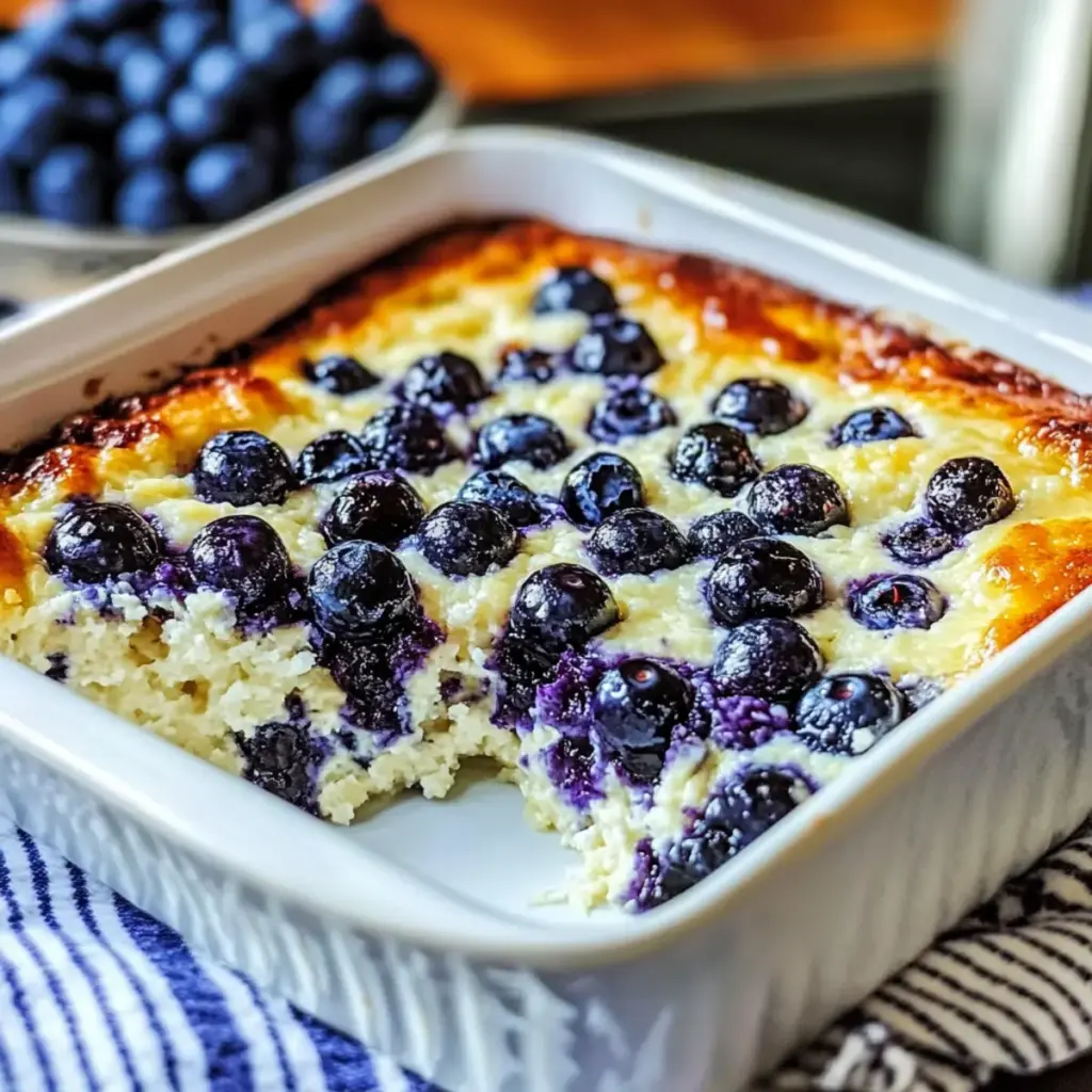 Blueberry Cottage Cheese Breakfast Bake