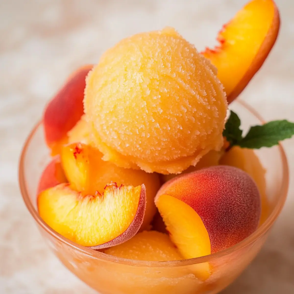 Perfect Peach Sorbet: Your Easy 4-Ingredient Delight!