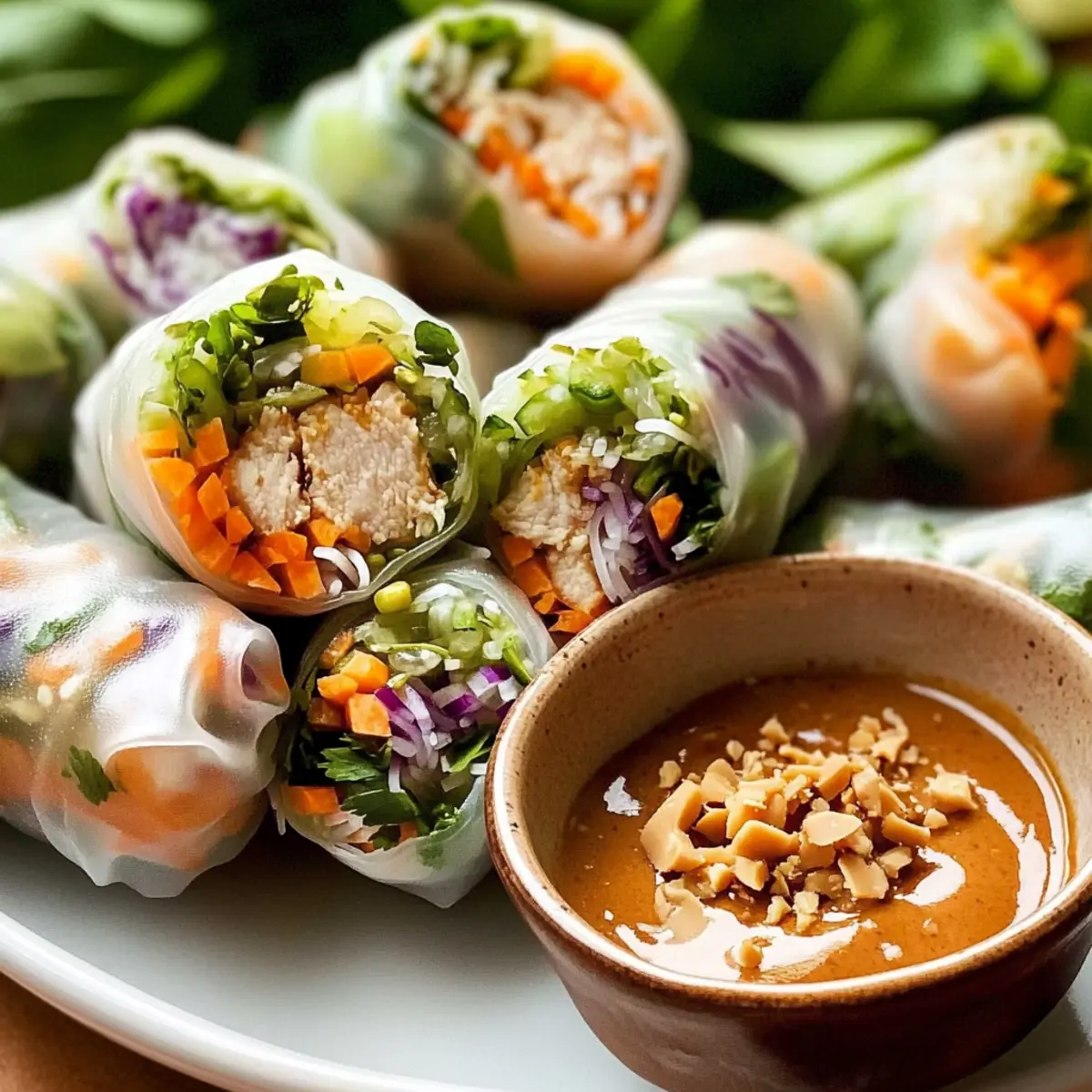 Lemongrass Chicken Rice Paper Rolls