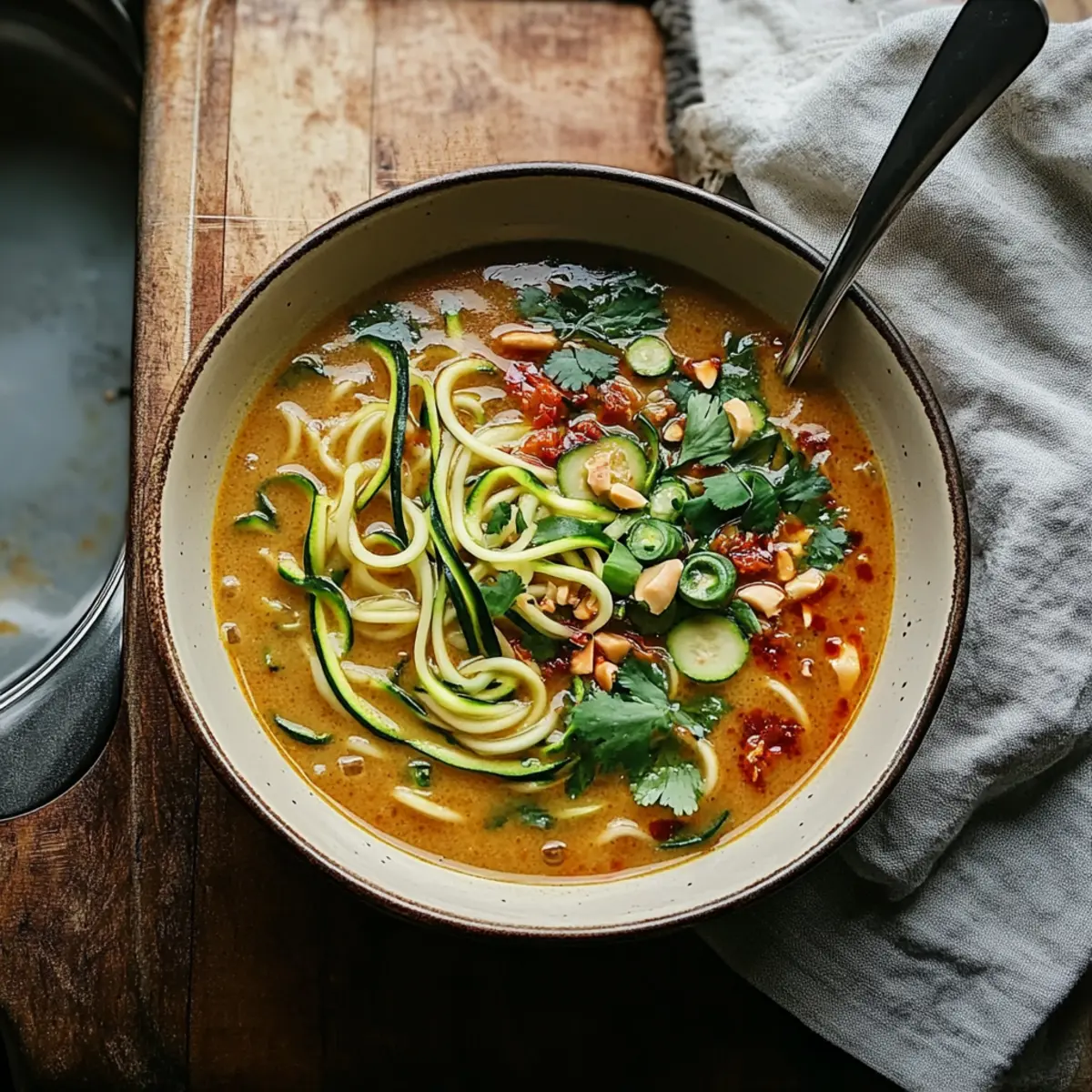 Zucchini Noodle Thai Curry Soup: A Quick, Creamy Delight
