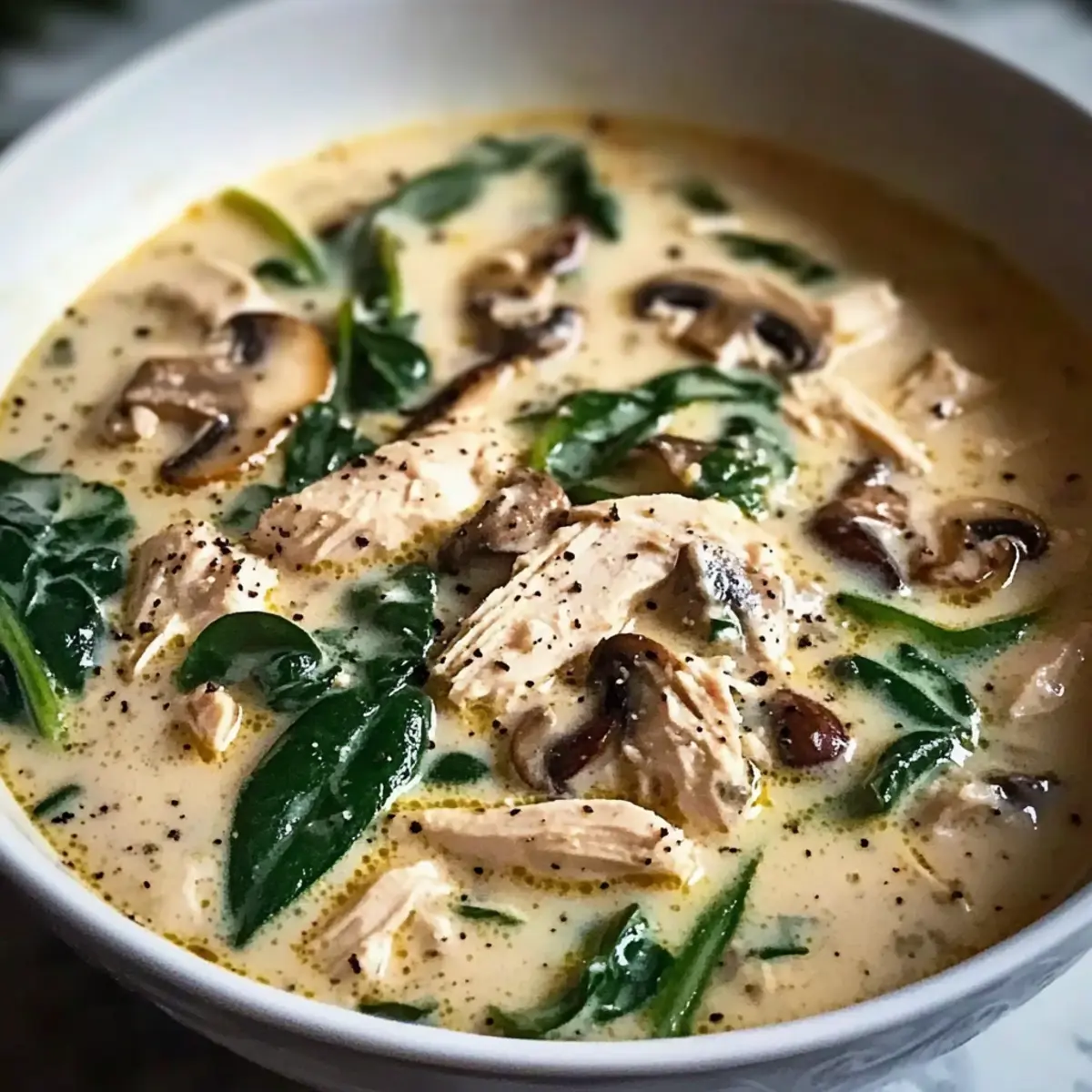 Cozy Rotisserie Chicken Mushroom Soup for Instant Comfort