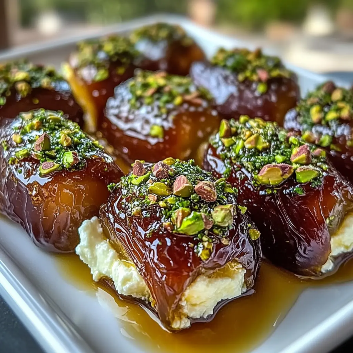 Indulge in Honey Pistachio Ricotta Stuffed Dates Bliss