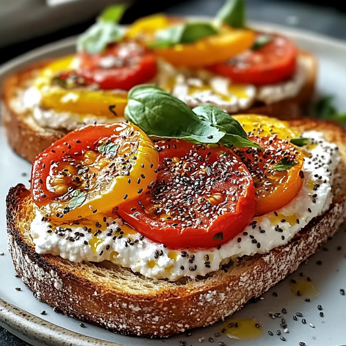 Creamy Ricotta and Fresh Tomato Sourdough Toast You’ll Love