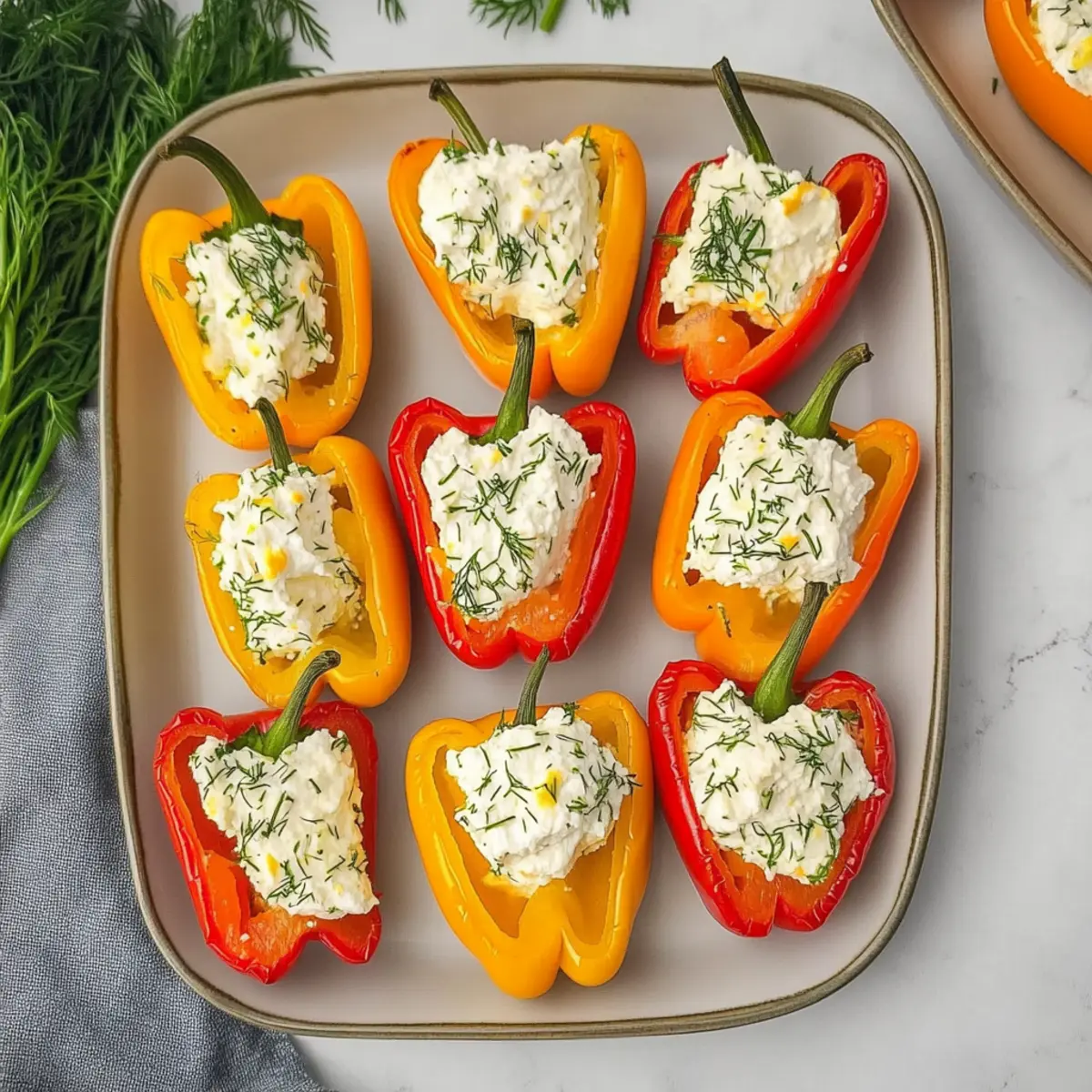 Creamy Feta Stuffed Peppers – A Guilt-Free Snack Delight