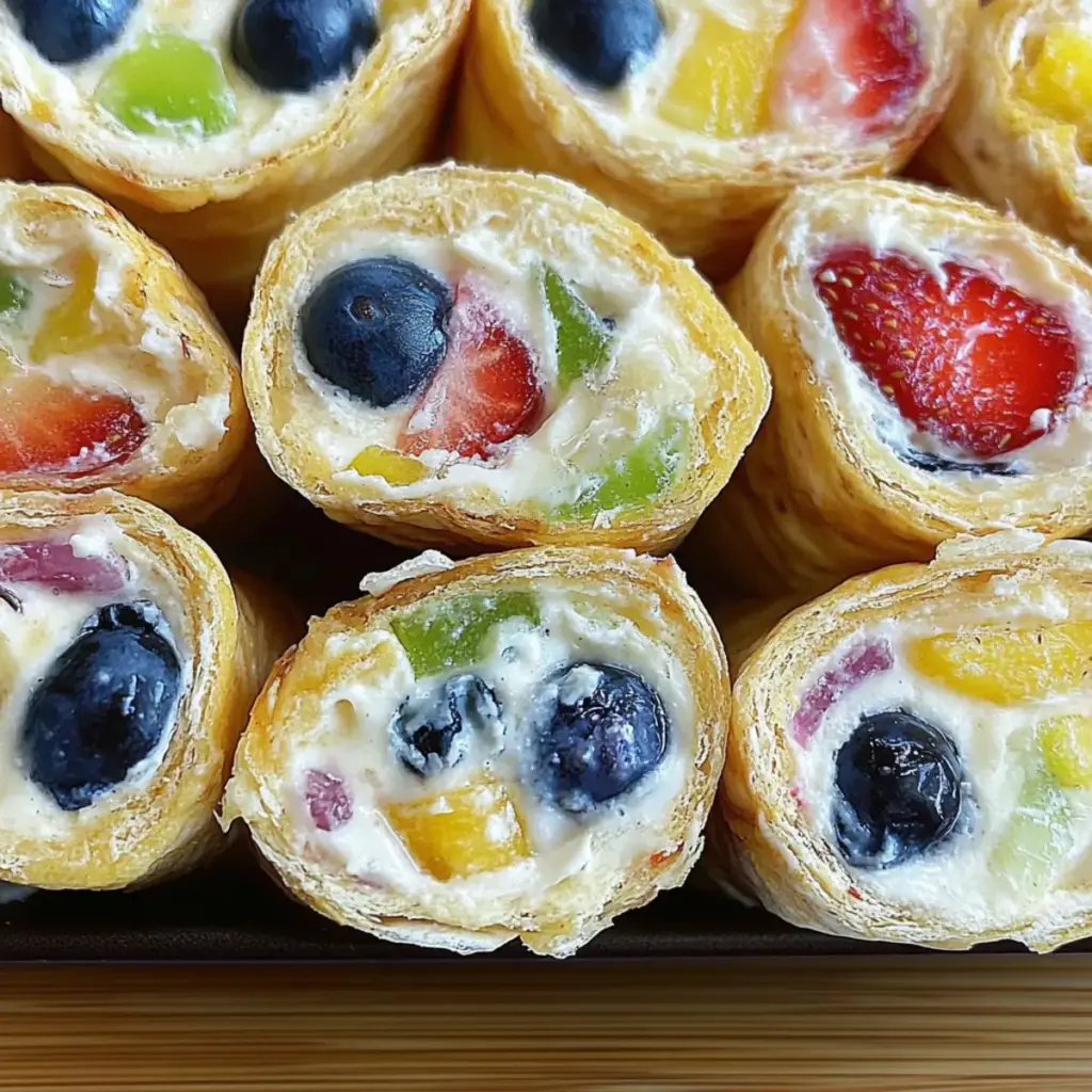 Cheesecake Fruit Salad Roll Ups