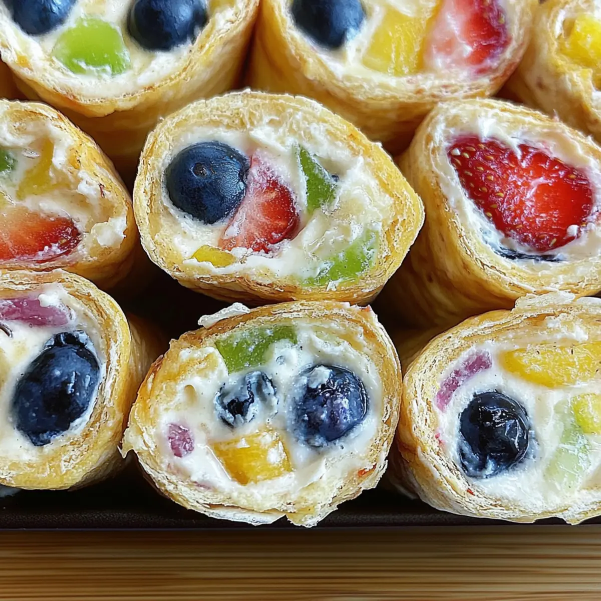 Cheesecake Fruit Salad Roll Ups