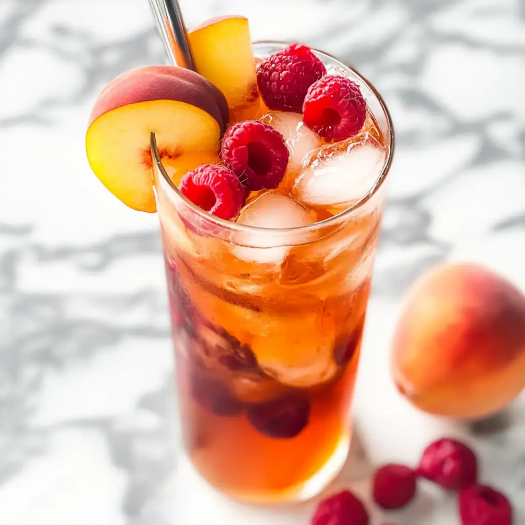 PEACH RASPBERRY ICED TEA