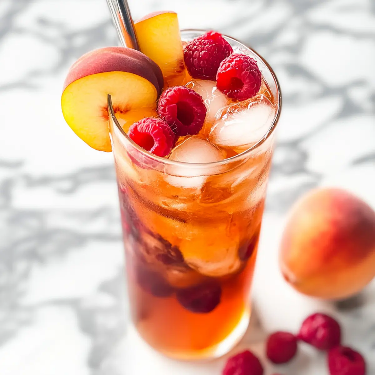PEACH RASPBERRY ICED TEA