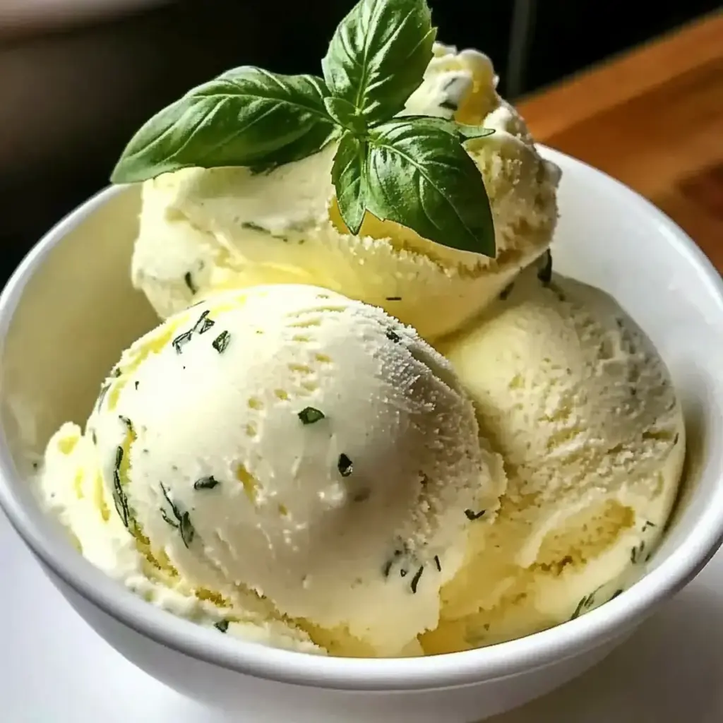 Lemon Basil Ice Cream