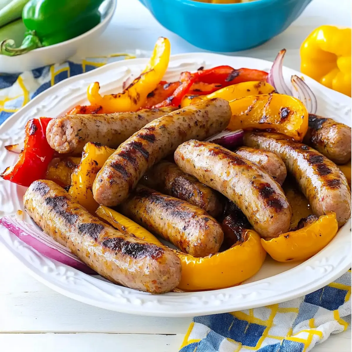 Grilled Sausage and Peppers