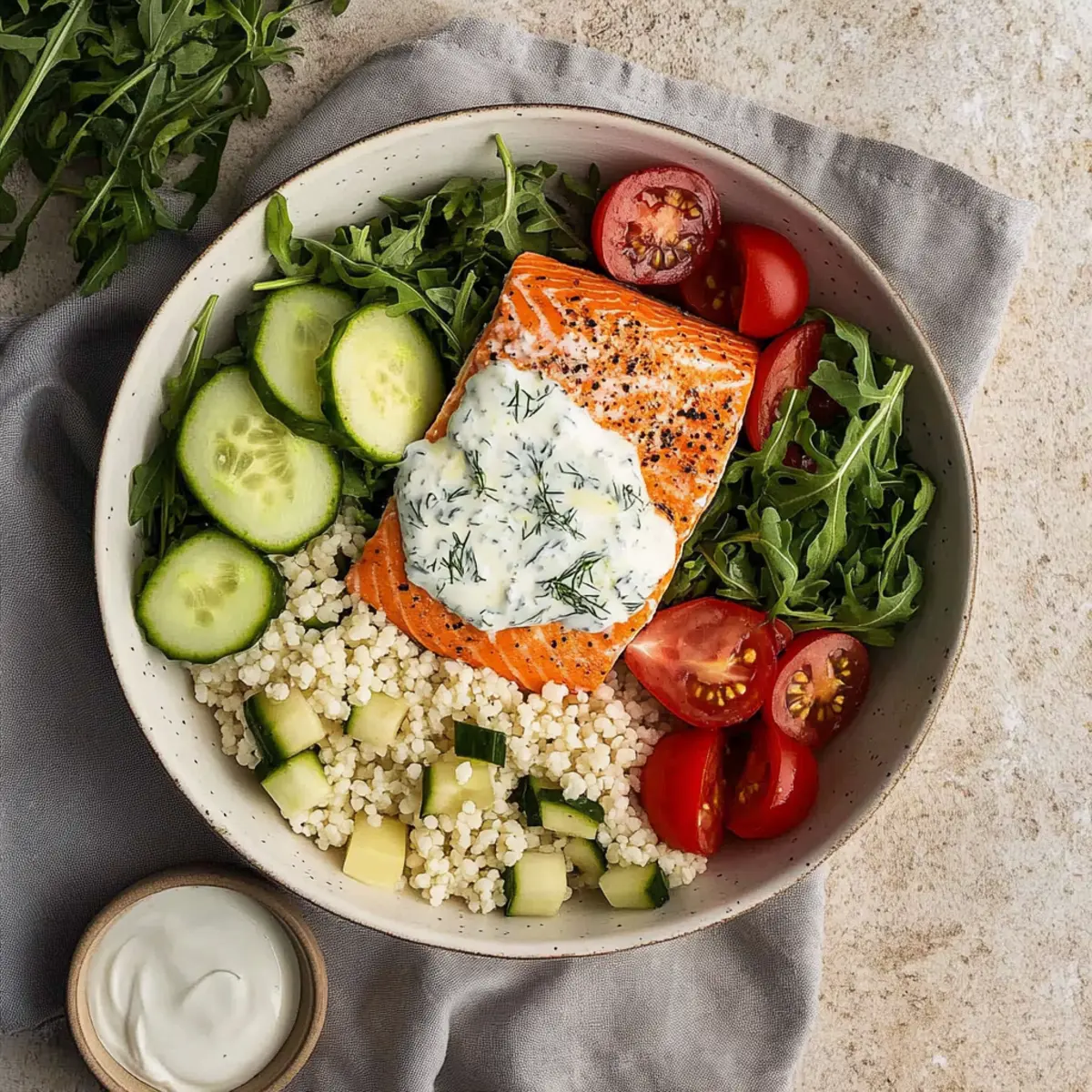 Mediterranean Salmon Bowls