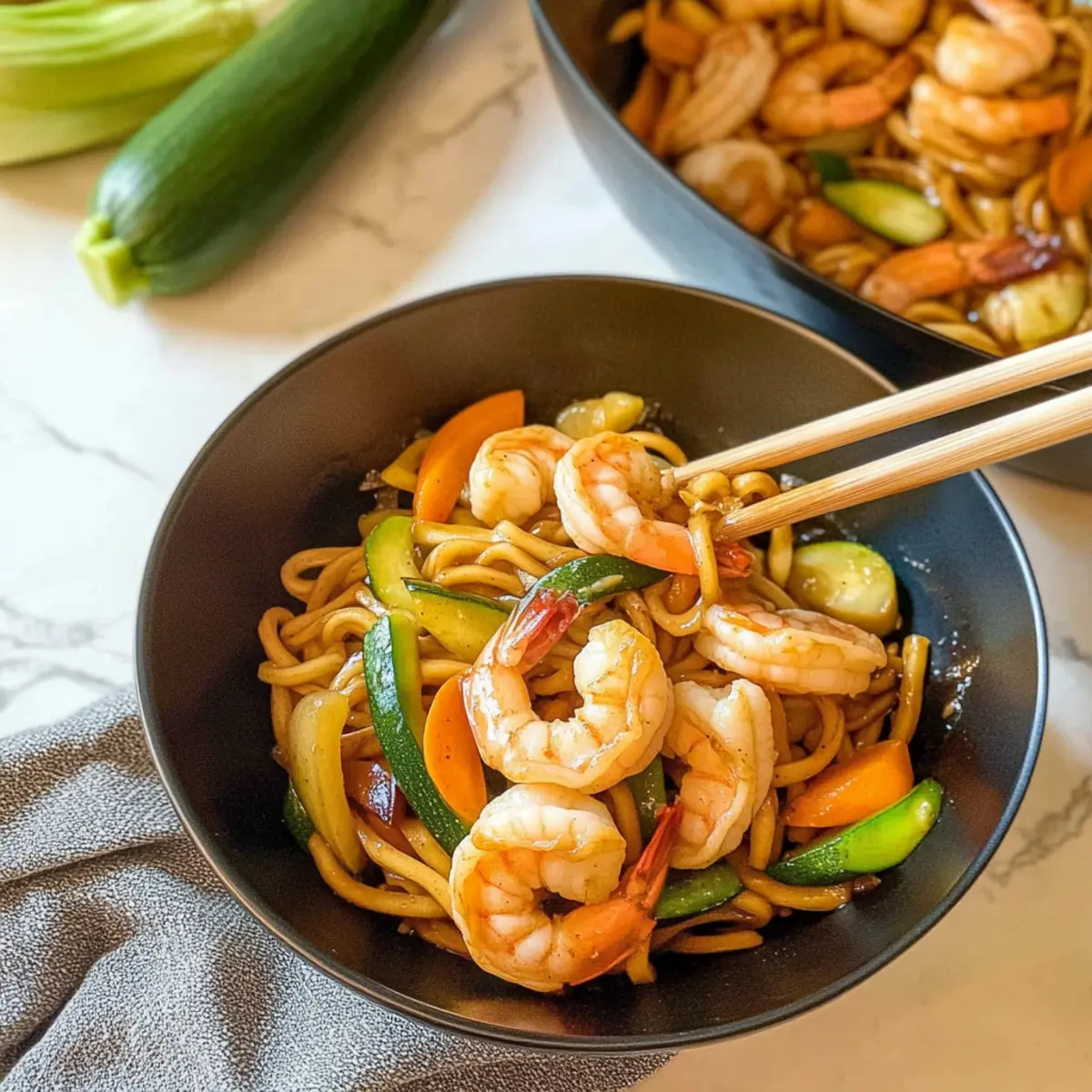 Savory Shrimp Yaki Udon: Quick & Healthy Stir-Fry Delight