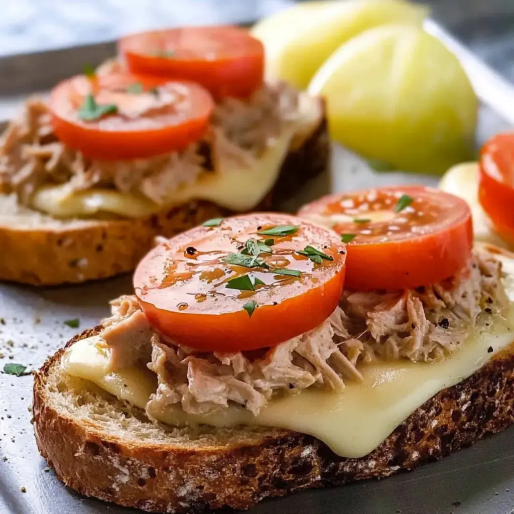 Open Face Tuna Melt Sandwich