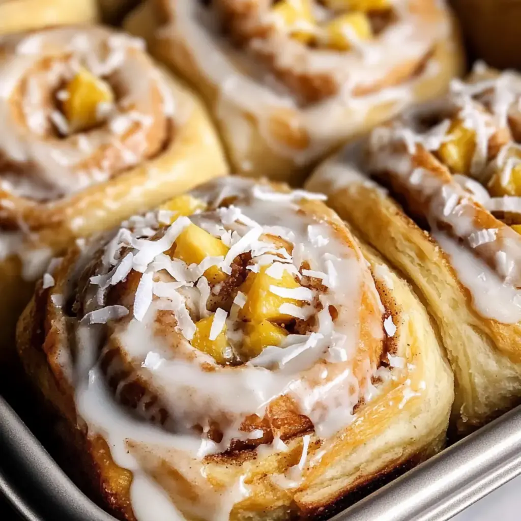 Piña Colada Cinnamon Rolls