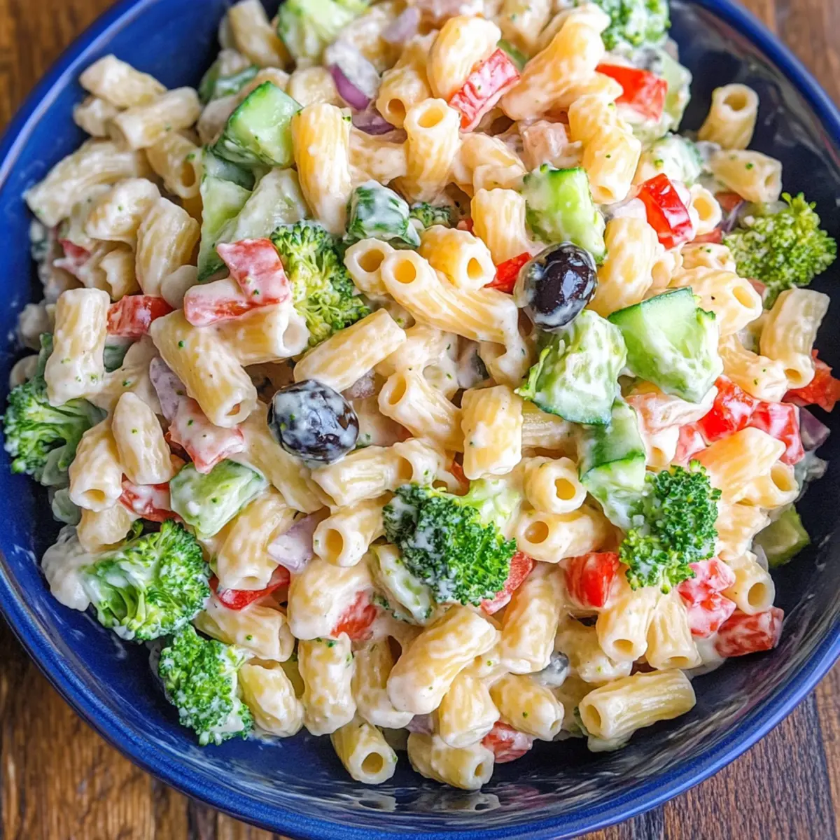 Creamy Summer Pasta Salad Packed with Fresh Veggie Goodness