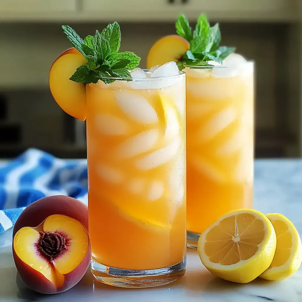 Sweet & Tart Peach Lemonade
