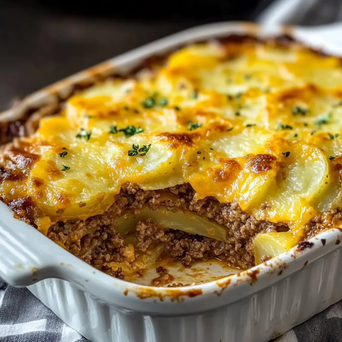 Cheesy Hamburger Potato Casserole: Comfort Food Bliss