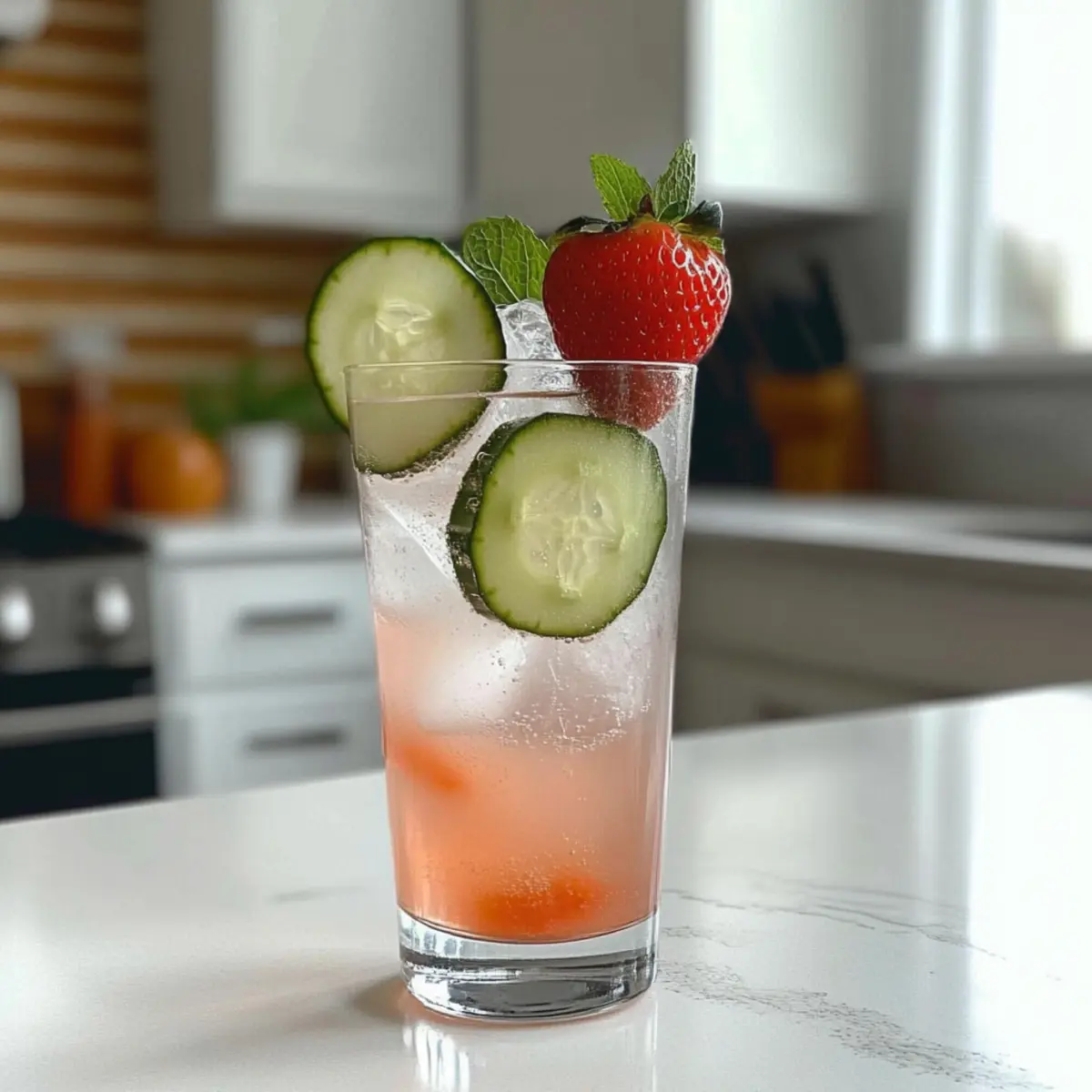 Strawberry Cucumber Cooler Mocktail