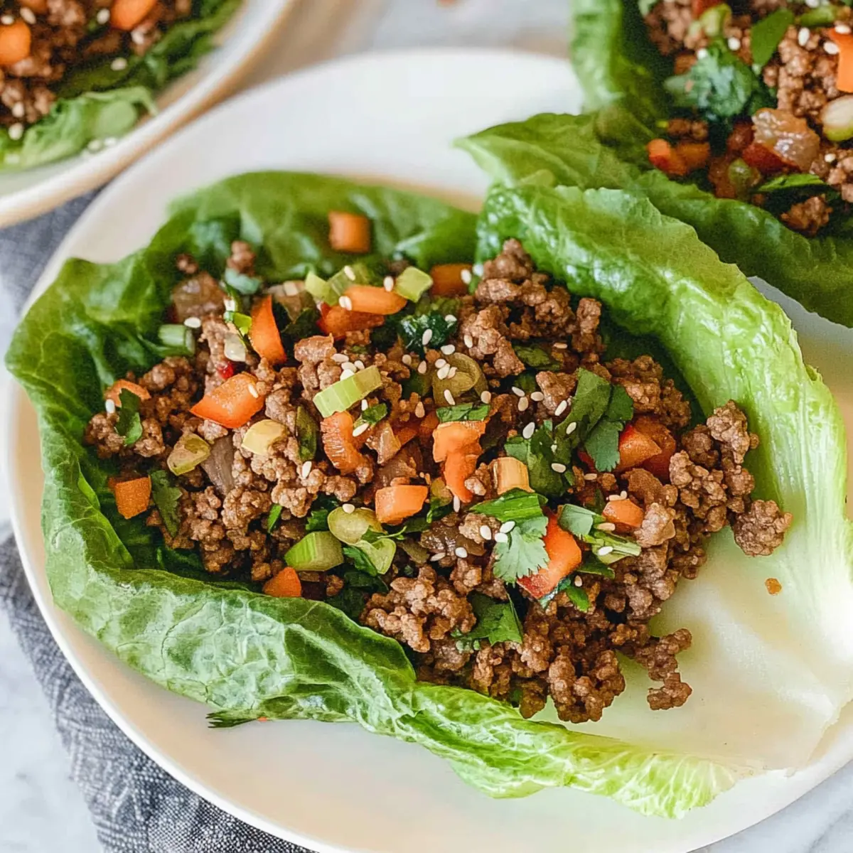 Savory Asian Ground Beef Lettuce Wraps for Quick Dinners