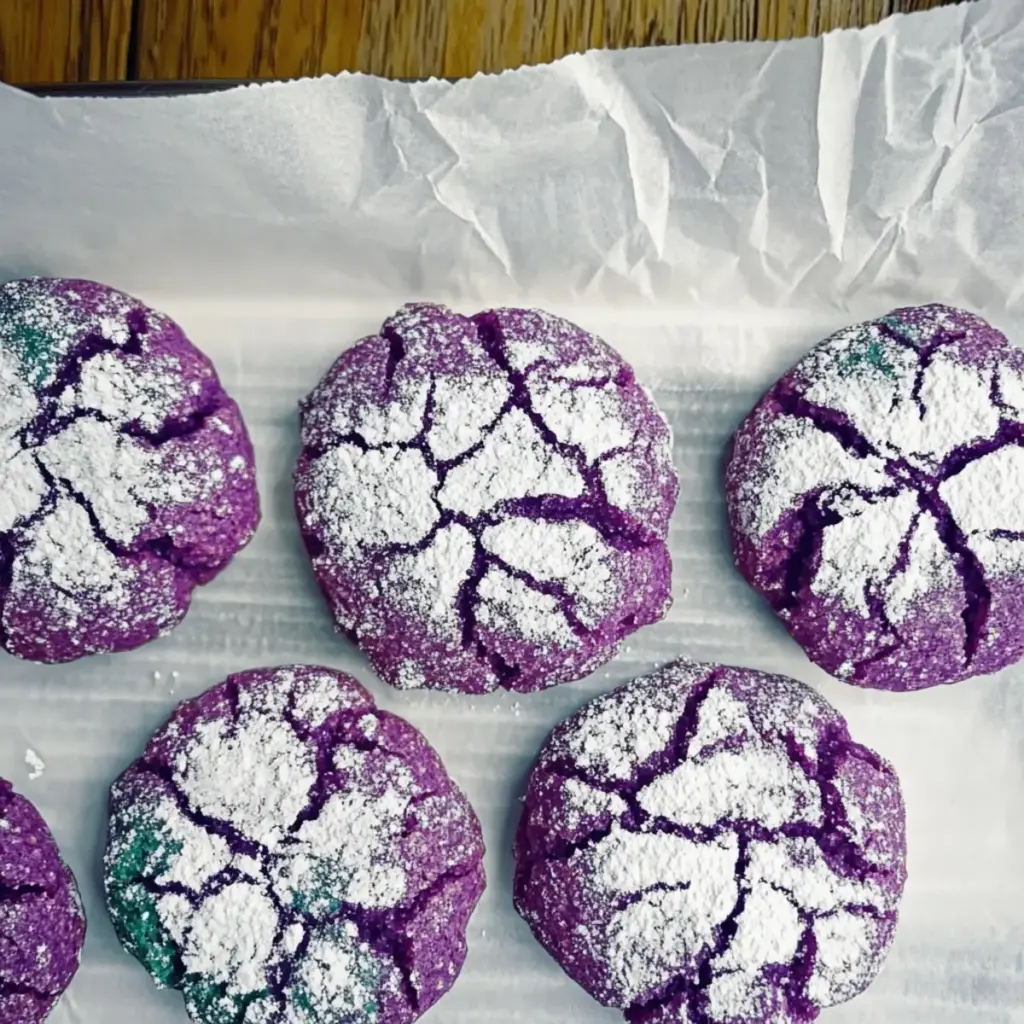 Ube Crinkle Cookies
