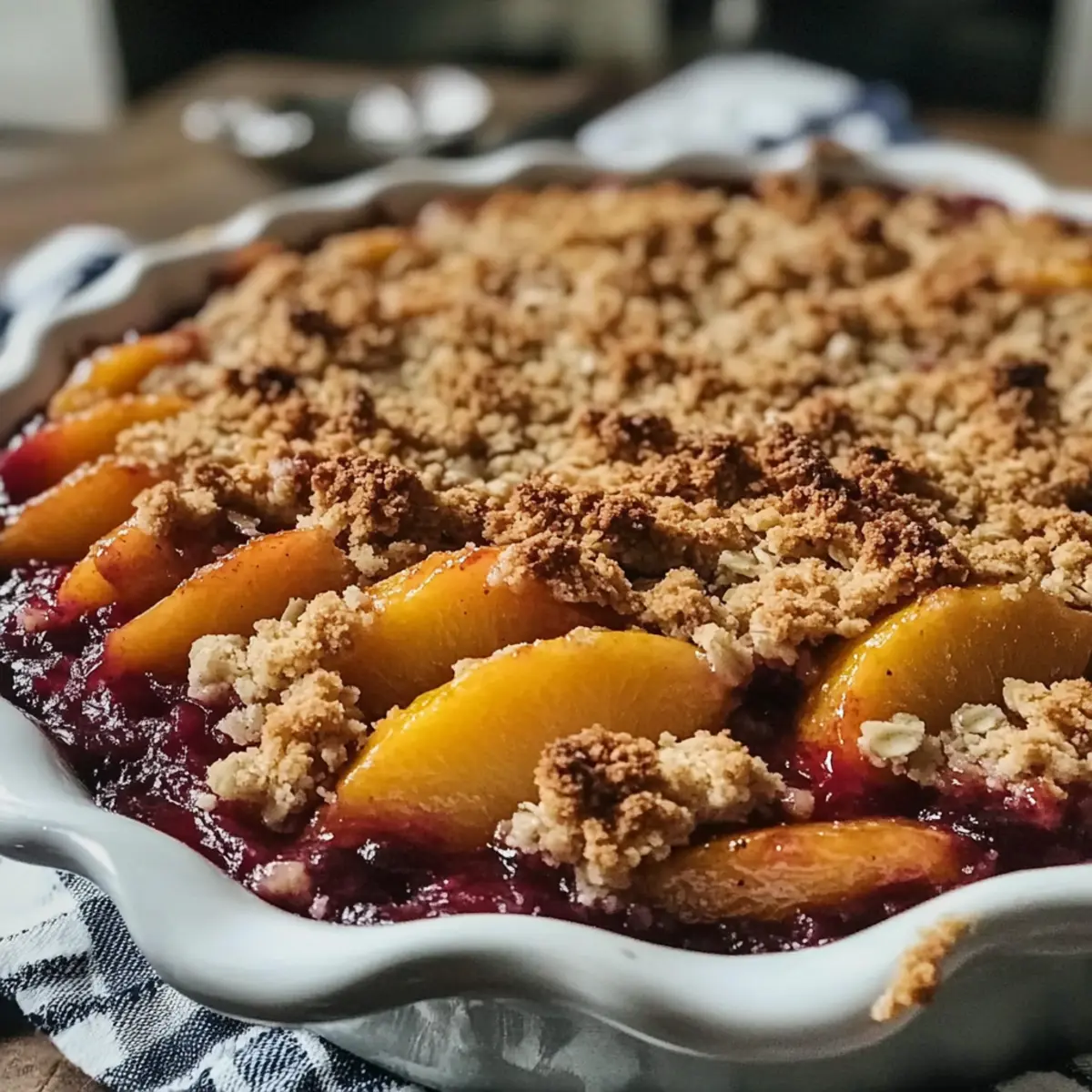 Irresistible Easy Peach Crisp Recipe with Crunchy Oat Topping