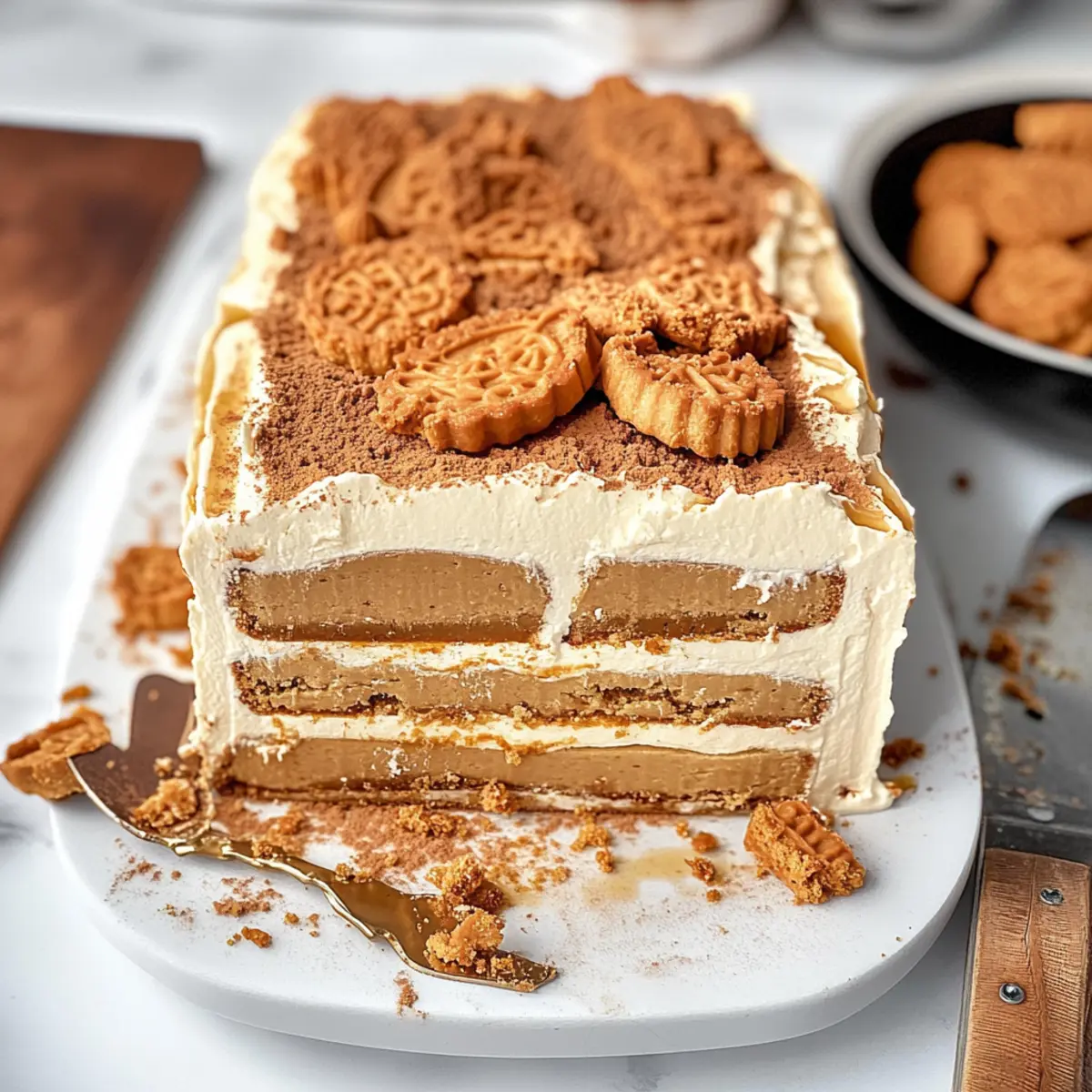 Indulge in Creamy Biscoff Icebox Cake: No-Bake Delight