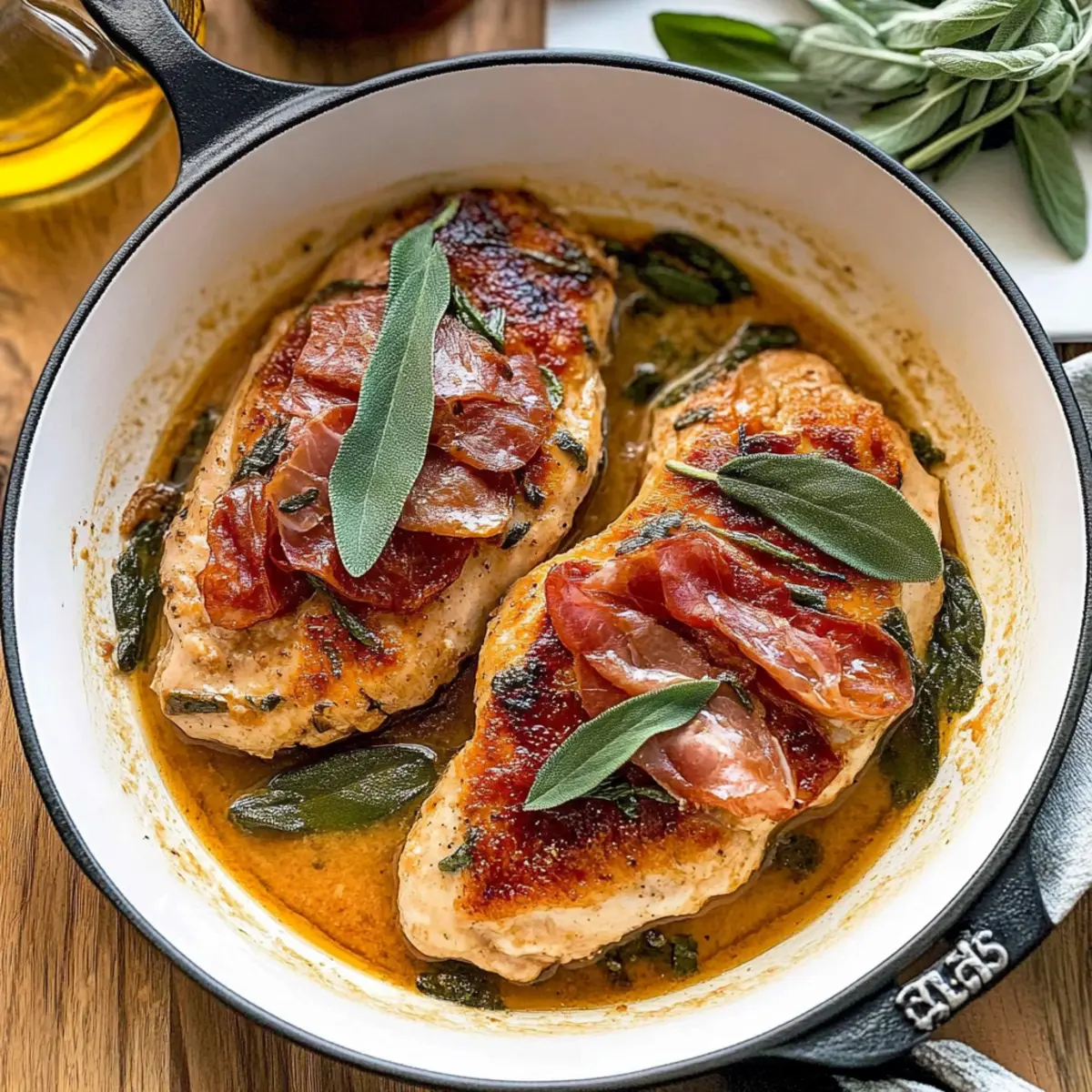 Chicken Saltimbocca with Zesty White Wine Butter Sauce