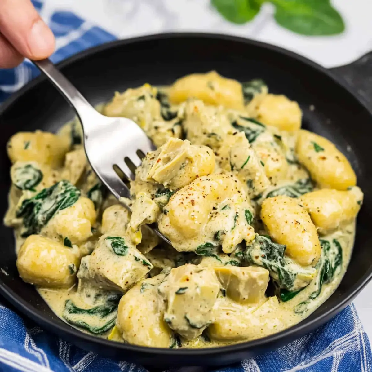 Spinach Artichoke Gnocchi