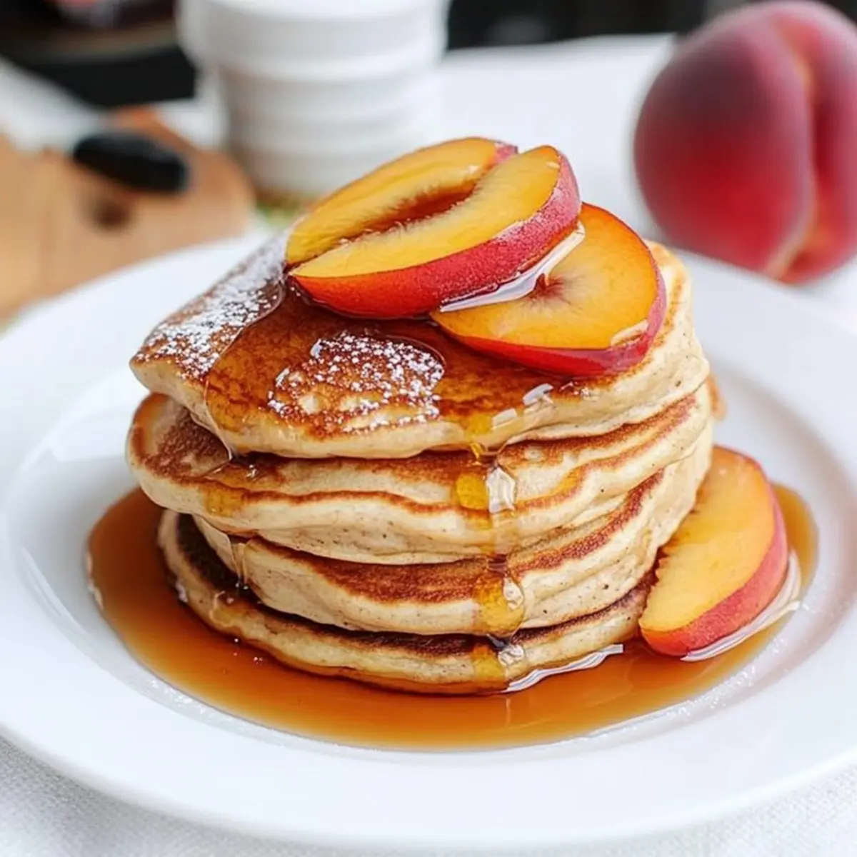 Cinnamon Peach Pancakes That Bring Summer to Your Breakfast