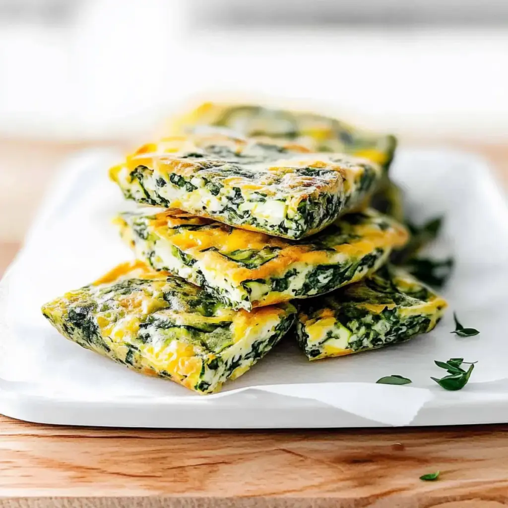 Baked Spinach Zucchini Frittata Fingers