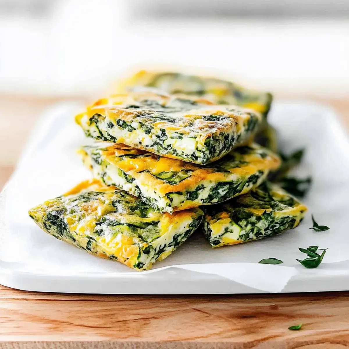 Baked Spinach Zucchini Frittata Fingers for Easy Healthy Snacking