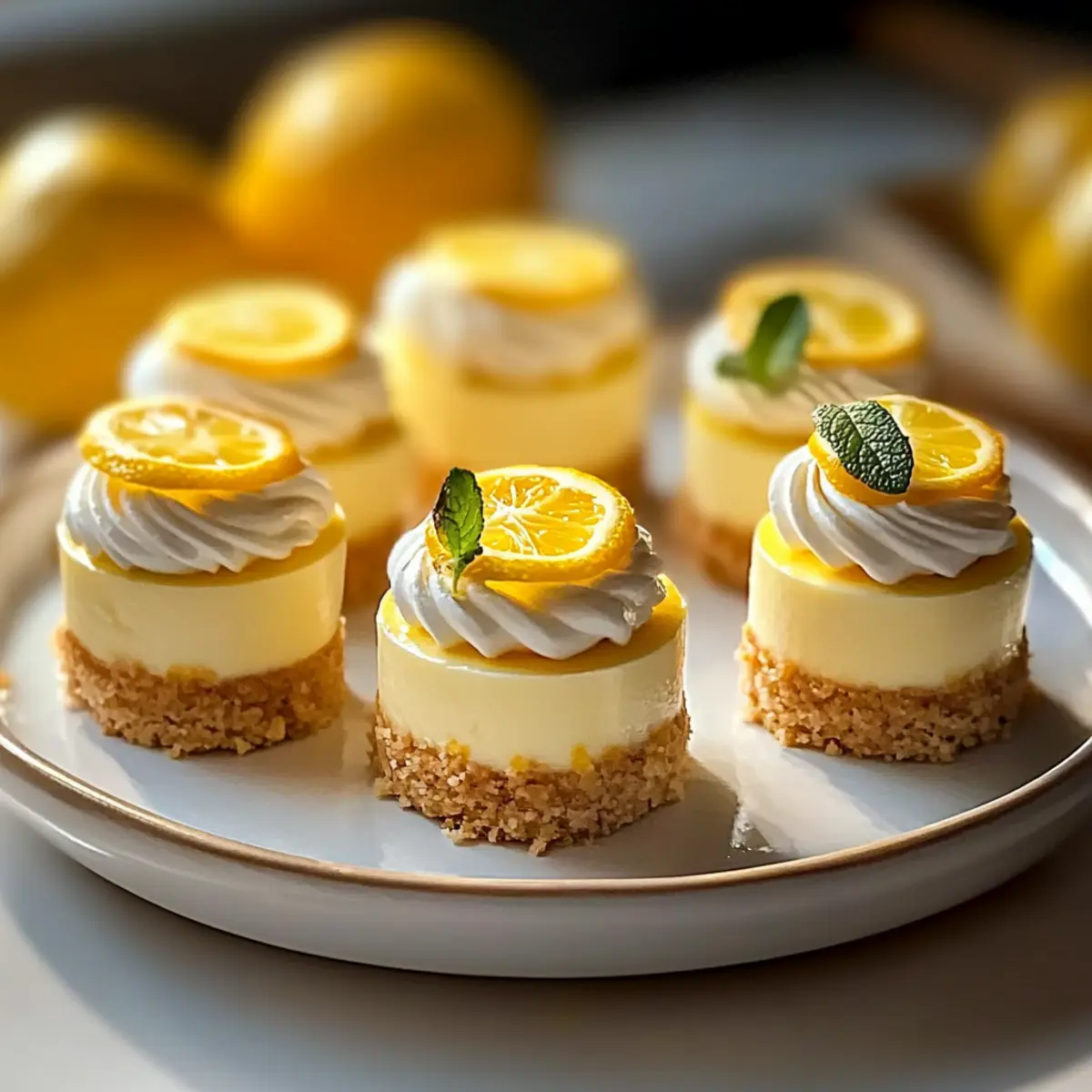 Mini Lemon Cheesecakes
